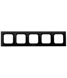 IMPRESJA RH-5Y/33 Ramka pięciokrotna do łączników IP-44 Czarny Metalik Ospel