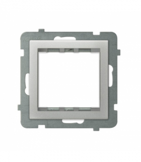 SONATA AP45-1R/m/38 Adapter podtynkowy systemu OSPEL 45 do serii Sonata Srebro Mat Ospel