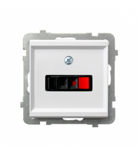 SONATA GG-1R/m/75 Gniazdo głośnikowe pojedyncze Biały Mat Ospel