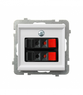 SONATA GG-2R/m/75 Gniazdo głośnikowe podwójne Biały Mat Ospel