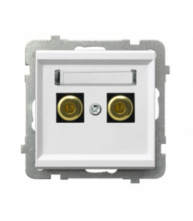 SONATA GGN-1R/m/75 Gniazdo głośnikowe pojedyncze Biały Mat Ospel