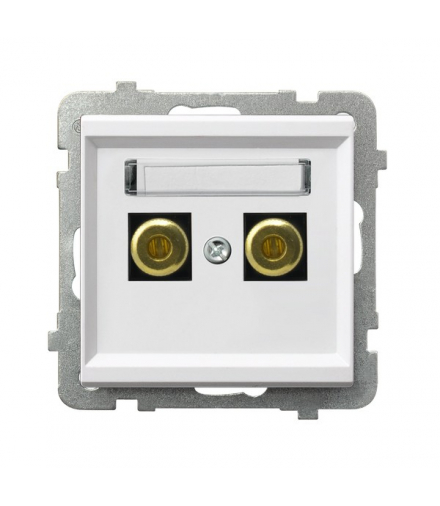 SONATA GGN-1R/m/75 Gniazdo głośnikowe pojedyncze Biały Mat Ospel