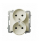 SONATA GP-2RRAZ/m/27 Gniazdo podwójne z uziemieniem moduł bez ramki (do ramek 4mm) Ecru Ospel