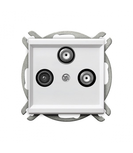 SONATA GPA-R2S/m/75 Gniazdo RTV-SAT z dwoma wyjściami SAT Biały Mat Ospel