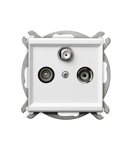 SONATA GPA-RS/m/75 Gniazdo RTV-SAT końcowe Biały Mat Ospel