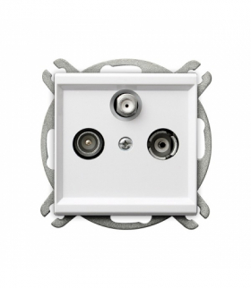 SONATA GPA-RSP/m/75 Gniazdo RTV-SAT przelotowe Biały Mat Ospel