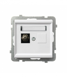 SONATA GPE-1R/m/75 Gniazdo ekwipotencjalne pojedyncze Biały Mat Ospel