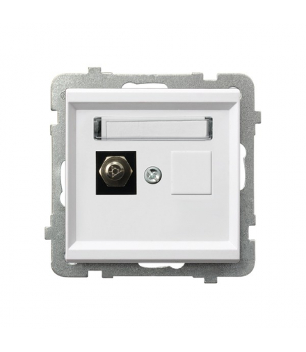 SONATA GPE-1R/m/75 Gniazdo ekwipotencjalne pojedyncze Biały Mat Ospel