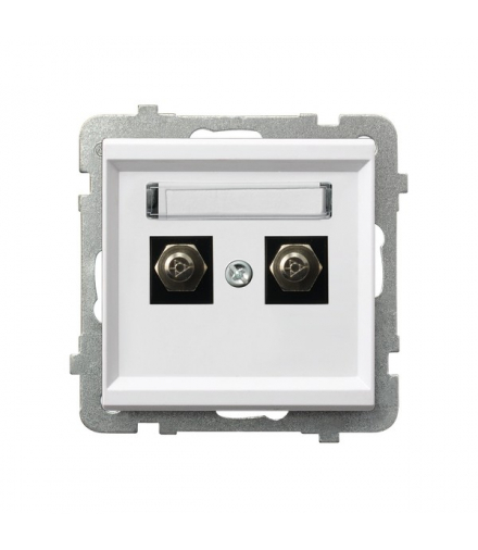 SONATA GPE-2R/m/75 Gniazdo ekwipotencjalne podwójne Biały Mat Ospel