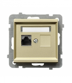 SONATA GPK-1R/K6/m/39 Gniazdo komputerowe pojedyncze, kat. 6 MMC Szampański Złoty Ospel
