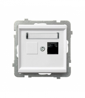 SONATA GPK-1R/K6/m/75 Gniazdo komputerowe pojedyncze, kat. 6 MMC Biały Mat Ospel