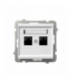 SONATA GPK-2R/K/m/75 Gniazdo komputerowe podwójne, kat. 5e MMC Biały Mat Ospel