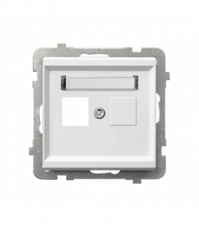 SONATA GPK-1R/p/75 Obudowa gniazda pojedynczego typu Keystone prosta Biały Mat Ospel