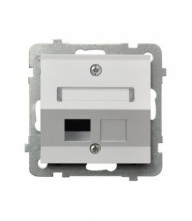 SONATA GPK-1RS/p/75 Obudowa gniazda pojedynczego typu Keystone skośna Biały Mat Ospel