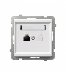 SONATA GPT-1R/m/75 Gniazdo telefoniczne pojedyncze Biały Mat Ospel