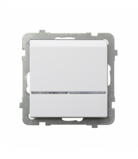 SONATA ŁP-15RS/m/75 Łącznik hotelowy z podświetleniem pomarańczowym Biały Mat Ospel