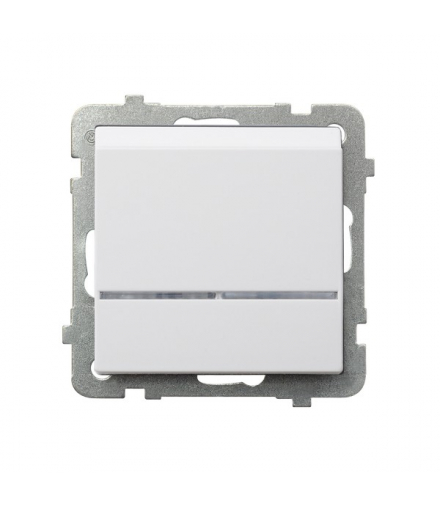 SONATA ŁP-15RS/m/75 Łącznik hotelowy z podświetleniem pomarańczowym Biały Mat Ospel