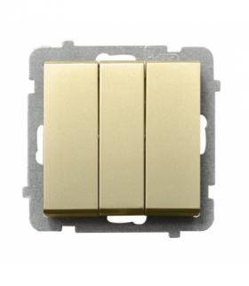 SONATA ŁP-24R/m/39 Łącznik potrójny zwierny Szampański Złoty Ospel