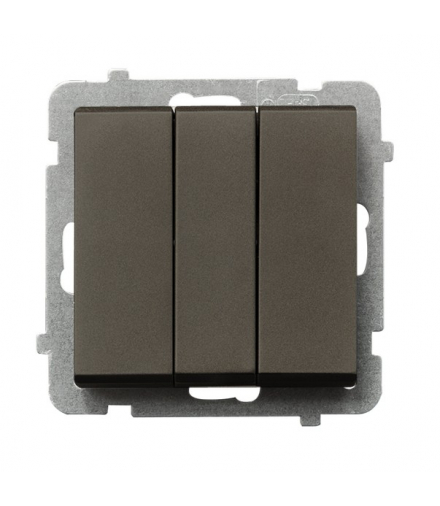 SONATA ŁP-24R/m/40 Łącznik potrójny zwierny Czekoladowy Metalik Ospel