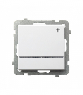 SONATA ŁP-4RS/m/75 Łącznik krzyżowy z podświetleniem niebieskim Biały Mat Ospel