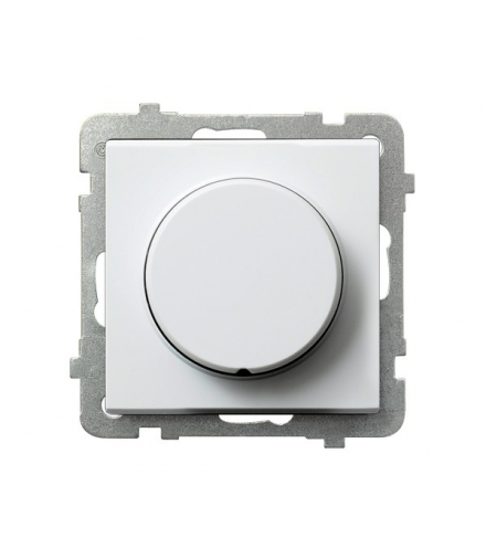 SONATA ŁP-8R/m/75 Ściemniacz przyciskowo-obrotowy przystosowany do obciążenia żarowego i halogenowego Biały Mat Ospel