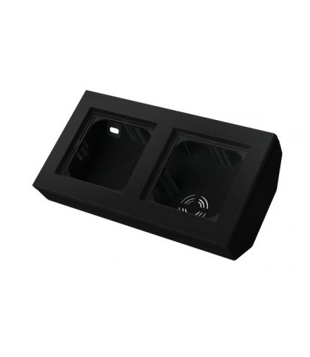 SONATA PNP-2RN/33 Puszka narożna do serii SONATA podwójna, wyposażona w ramkę Czarny Metalik Ospel