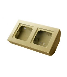 SONATA PNP-2RN/39 Puszka narożna do serii SONATA podwójna, wyposażona w ramkę Szampański Złoty Ospel