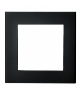 SONATA R-1RBS/33 Ramka pojedyncza do gniazda brytyjskiego Czarny Metalik Ospel