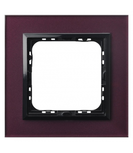 SONATA R-1RGC/61/25 Ramka pojedyncza Śliwka Szkło Ospel