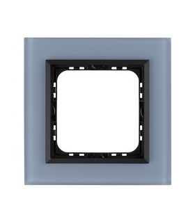 SONATA R-1RGC/80/33 Ramka pojedyncza Niebieskie Szkło Szronione Ospel