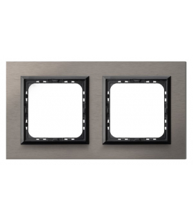 SONATA R-2RAC/63/25 Ramka podwójna Szczotkowana Satyna Ospel