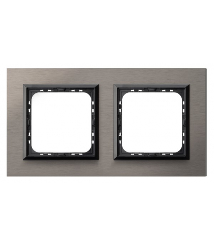 SONATA R-2RAC/63/25 Ramka podwójna Szczotkowana Satyna Ospel