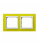 SONATA R-2RGC/60/00 Ramka podwójna Limonka Szkło Ospel