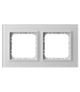 SONATA R-2RGC/78/00 Ramka podwójna Białe Szkło Szronione Ospel