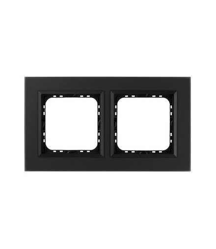 SONATA R-2RGC/79/33 Ramka podwójna Czarne Szkło Szronione Ospel