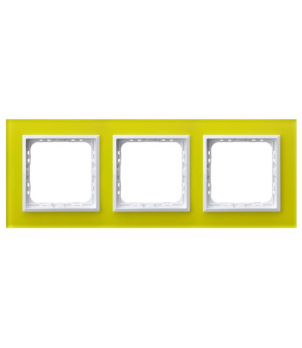 SONATA R-3RGC/60/00 Ramka potrójna Limonka Szkło Ospel