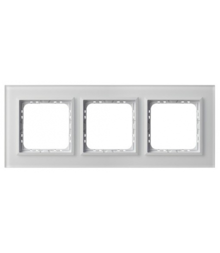 SONATA R-3RGC/78/00 Ramka potrójna Białe Szkło Szronione Ospel