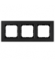 SONATA R-3RGC/79/33 Ramka potrójna Czarne Szkło Szronione Ospel