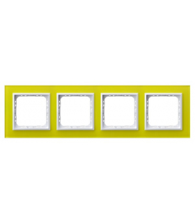 SONATA R-4RGC/60/00 Ramka poczwórna Limonka Szkło Ospel