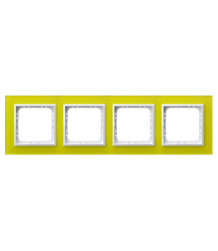 SONATA R-4RGC/60/00 Ramka poczwórna Limonka Szkło Ospel