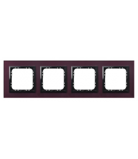 SONATA R-4RGC/61/25 Ramka poczwórna Śliwka Szkło Ospel