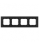 SONATA R-4RGC/79/33 Ramka poczwórna Czarne Szkło Szronione Ospel