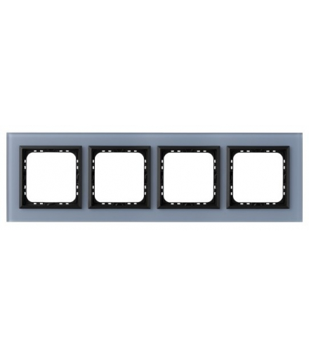 SONATA R-4RGC/80/33 Ramka poczwórna Niebieskie Szkło Szronione Ospel