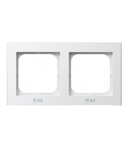 SONATA RH-2R/75 Ramka podwójna do łączników IP-44 Biały Mat Ospel