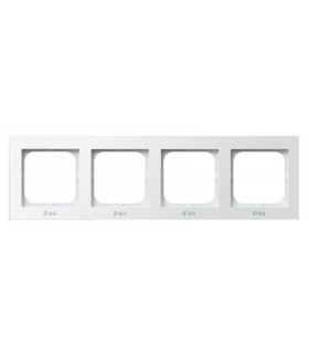 SONATA RH-4R/75 Ramka poczwórna do łączników IP-44 Biały Mat Ospel