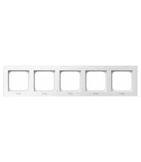 SONATA RH-5R/75 Ramka pięciokrotna do łączników IP-44 Biały Mat Ospel