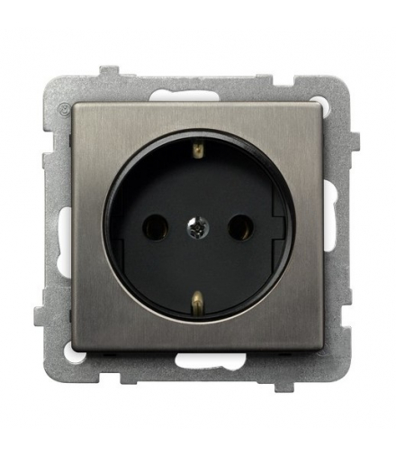 SONATA STAL INOX GP-1RMS/m/37 Gniazdo pojedyncze schuko Stal Inox Ospel