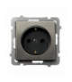 SONATA STAL INOX GP-1RMS/m/37 Gniazdo pojedyncze schuko Stal Inox Ospel