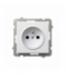 SONATA GP-1RZ/m/75 Gniazdo pojedyncze z uziemieniem Biały Mat Ospel