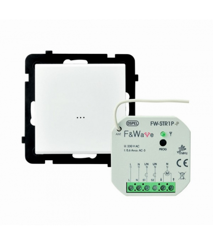 STEROWANIE BEZPRZEWODOWE ZŁN-1RZF/m/00 Zestaw łącznika bezprzewodowego do sterowania roletami, do systemu F&F Biały Ospel